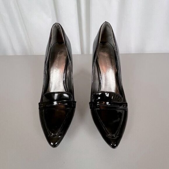 VIA SPIGA WOMENS PATENT LEATHER HEELS BLACK SIZE 8M - Picture 8 of 8